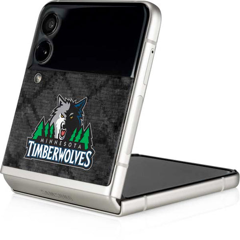 NBA Minnesota Timberwolves Dark Rust Galaxy Z Flip4 5G Skin